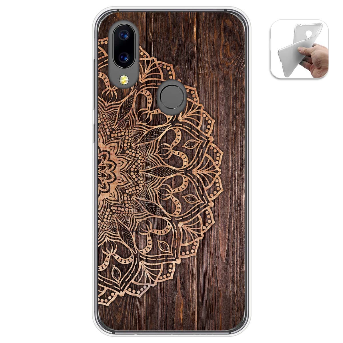 Funda Gel Tpu para Umidigi A3X diseño Madera 06 Dibujos