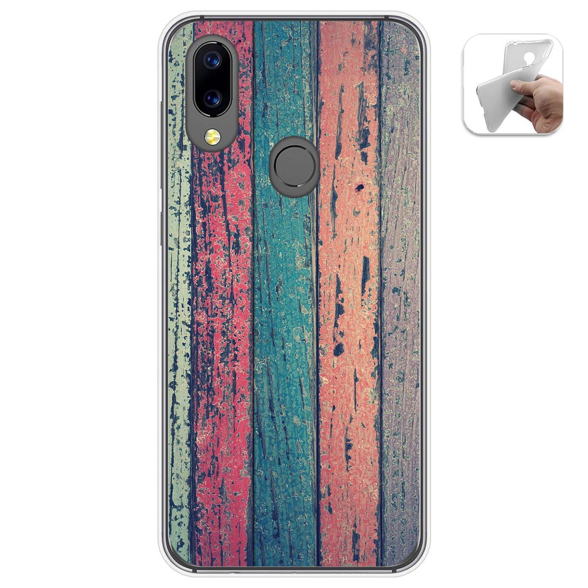Funda Gel Tpu para Umidigi A3X diseño Madera 10 Dibujos