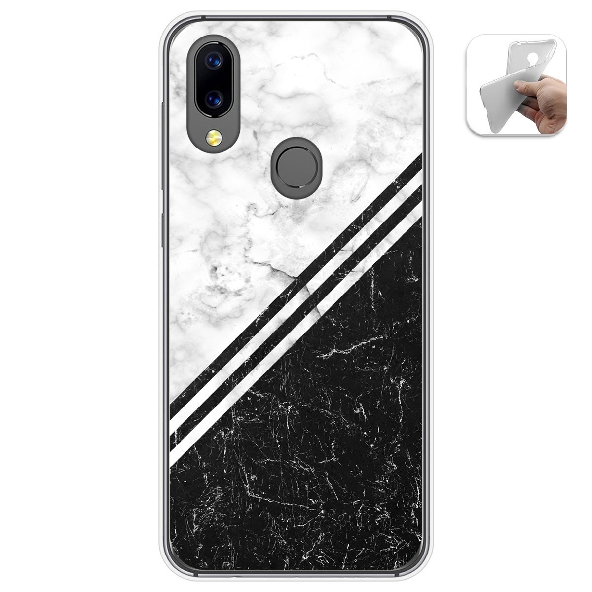 Funda Gel Tpu para Umidigi A3X diseño Mármol 01 Dibujos