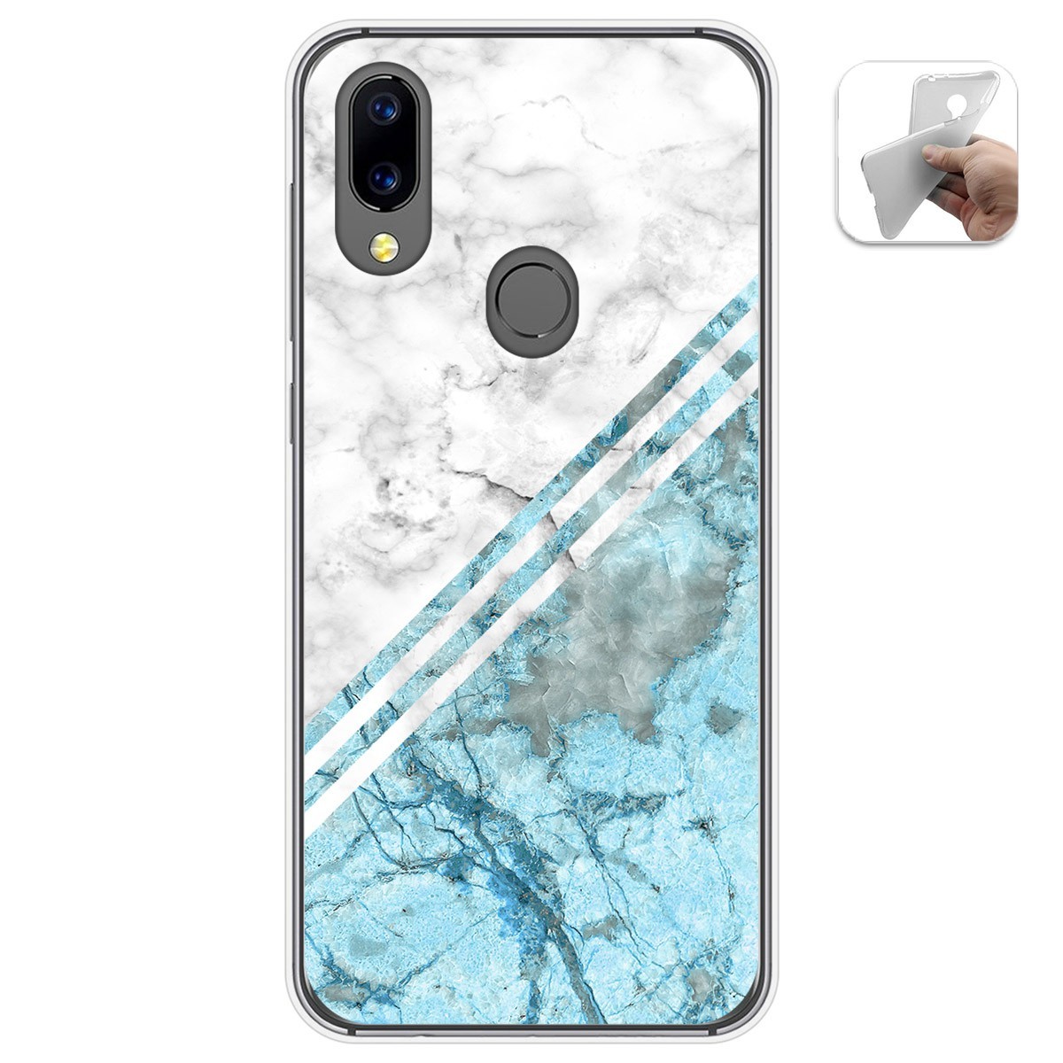 Funda Gel Tpu para Umidigi A3X diseño Mármol 02 Dibujos