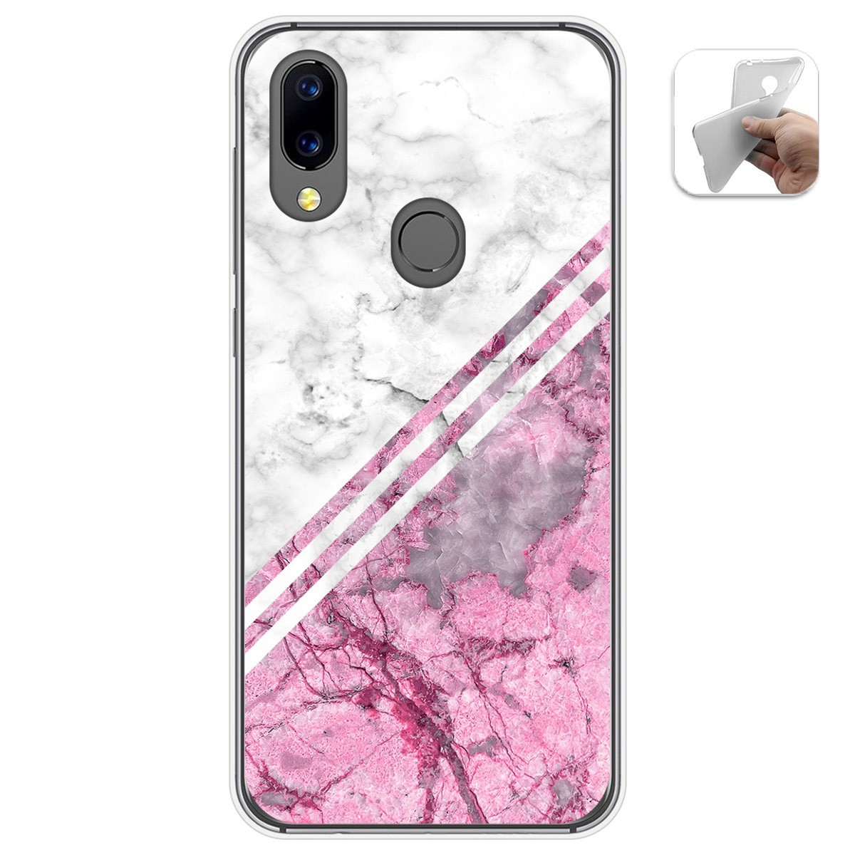Funda Gel Tpu para Umidigi A3X diseño Mármol 03 Dibujos