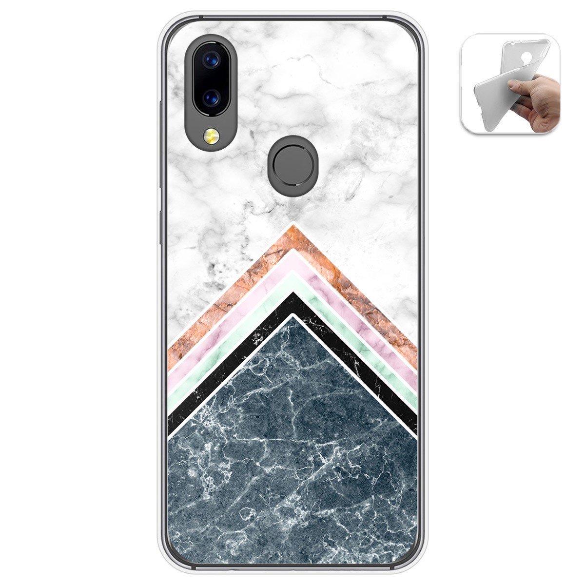 Funda Gel Tpu para Umidigi A3X diseño Mármol 05 Dibujos