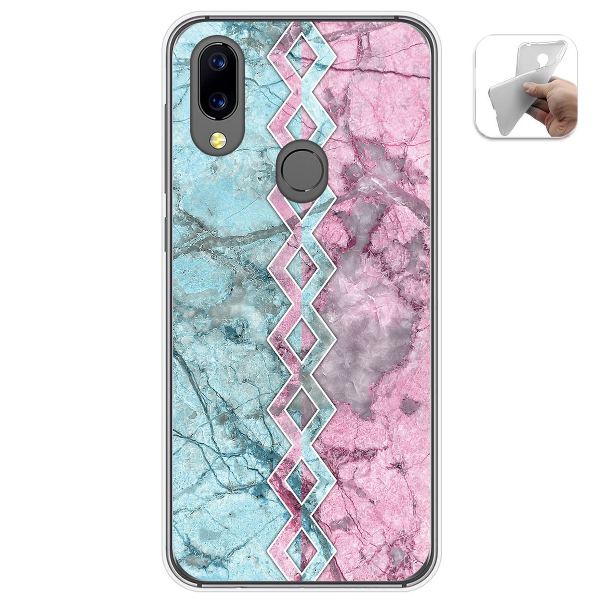 Funda Gel Tpu para Umidigi A3X diseño Mármol 08 Dibujos