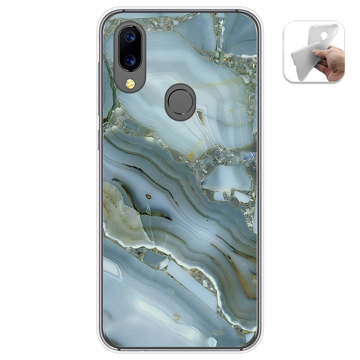 Funda Gel Tpu para Umidigi A3X diseño Mármol 09 Dibujos
