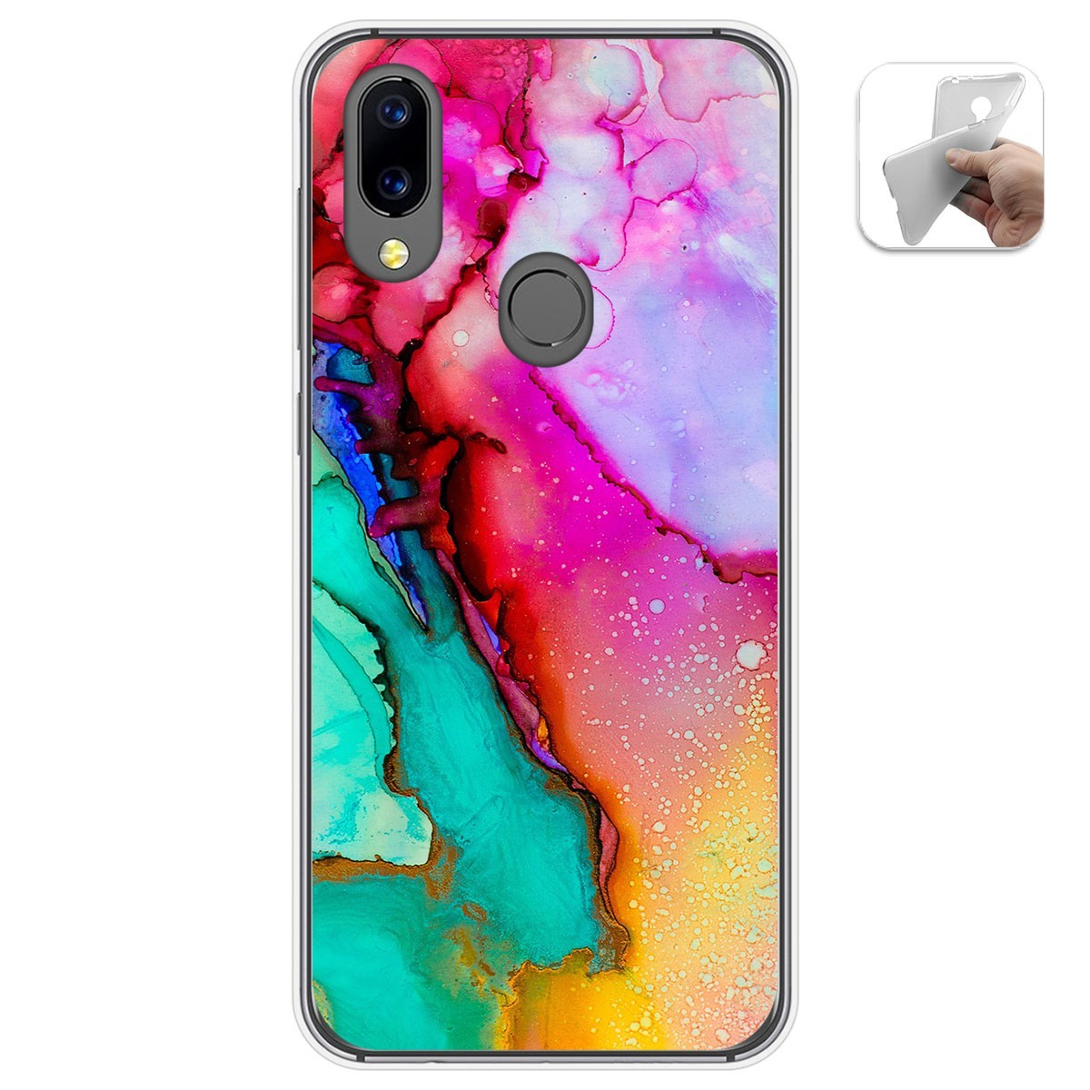 Funda Gel Tpu para Umidigi A3X diseño Mármol 15 Dibujos