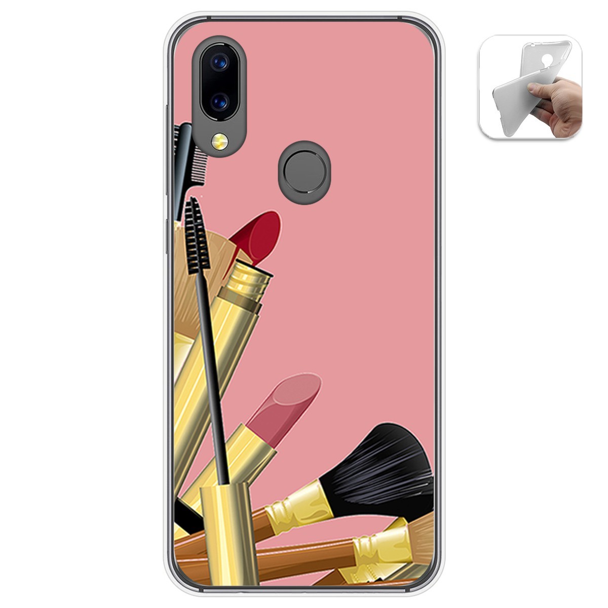 Funda Gel Tpu para Umidigi A3X diseño Brochas Dibujos