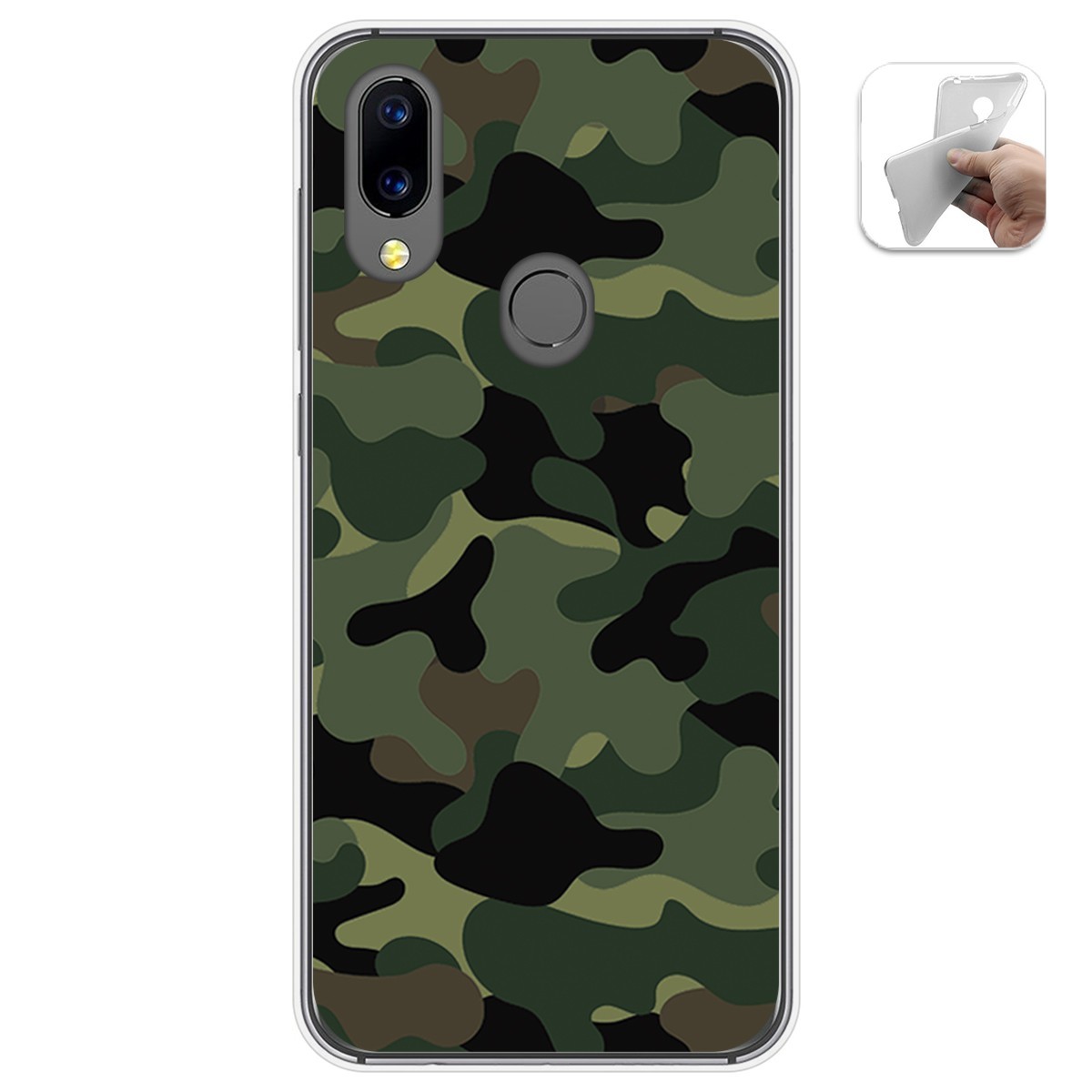 Funda Gel Tpu para Umidigi A3X diseño Camuflaje Dibujos