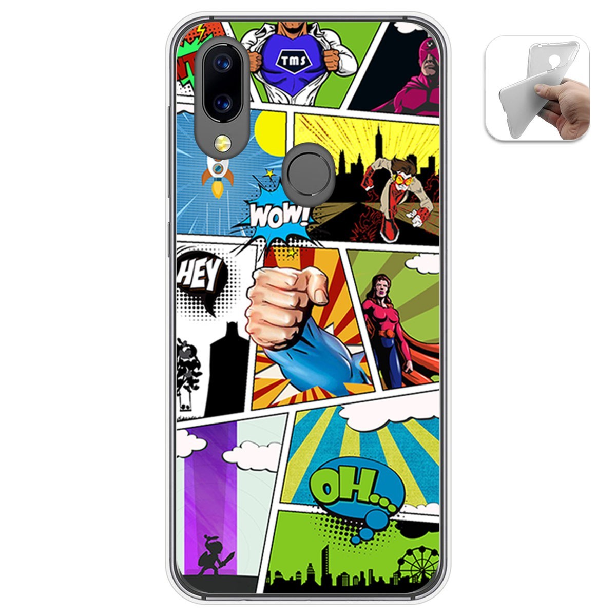 Funda Gel Tpu para Umidigi A3X diseño Comic Dibujos