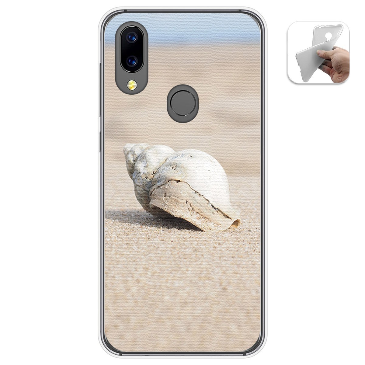 Funda Gel Tpu para Umidigi A3X diseño Concha Dibujos