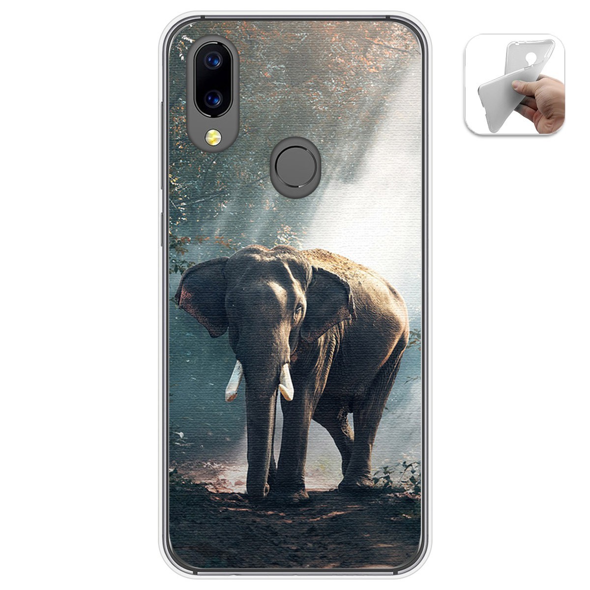 Funda Gel Tpu para Umidigi A3X diseño Elefante Dibujos