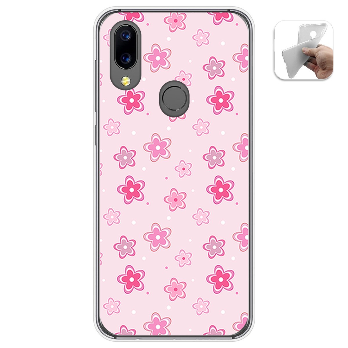 Funda Gel Tpu para Umidigi A3X diseño Flores Dibujos