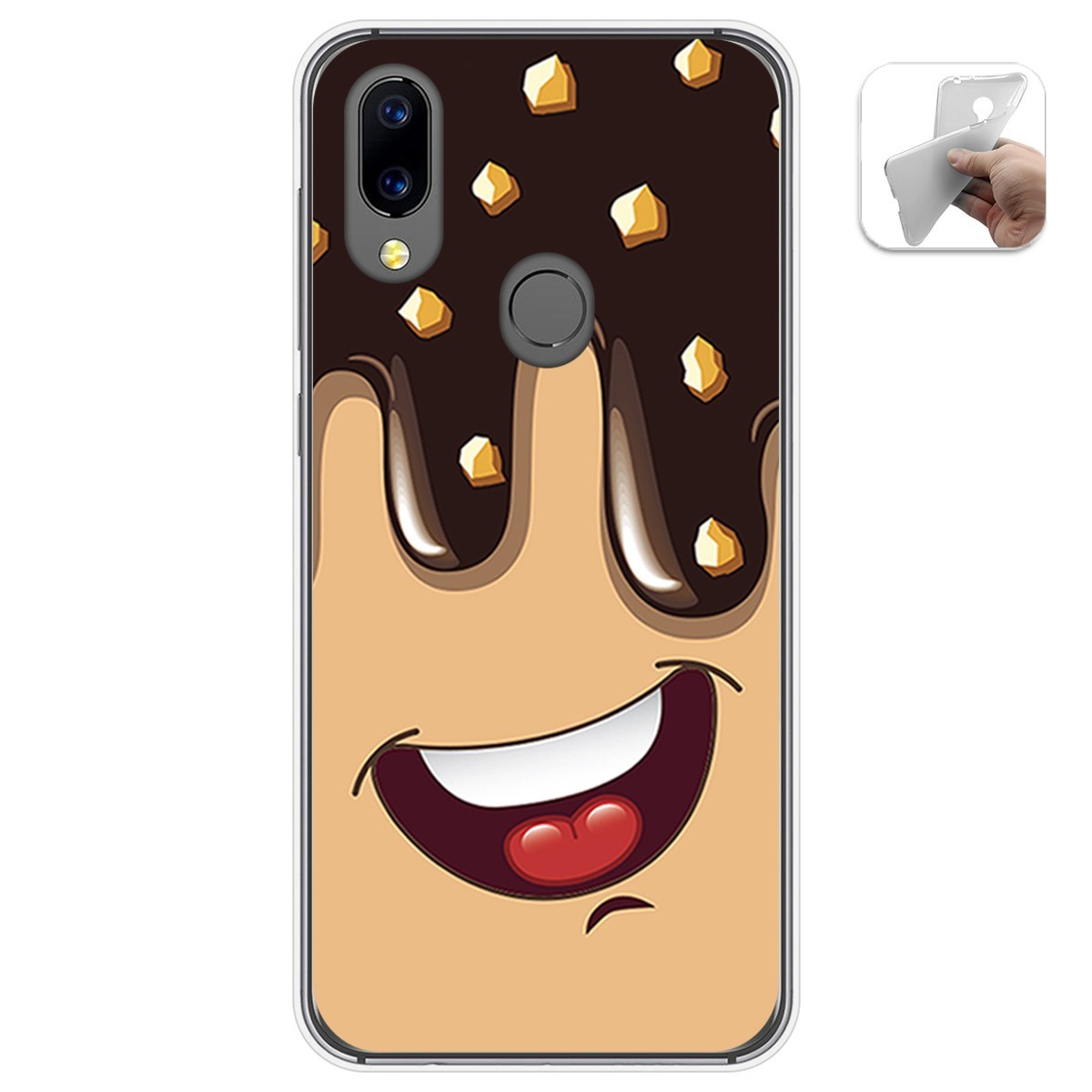Funda Gel Tpu para Umidigi A3X diseño Helado Chocolate Dibujos