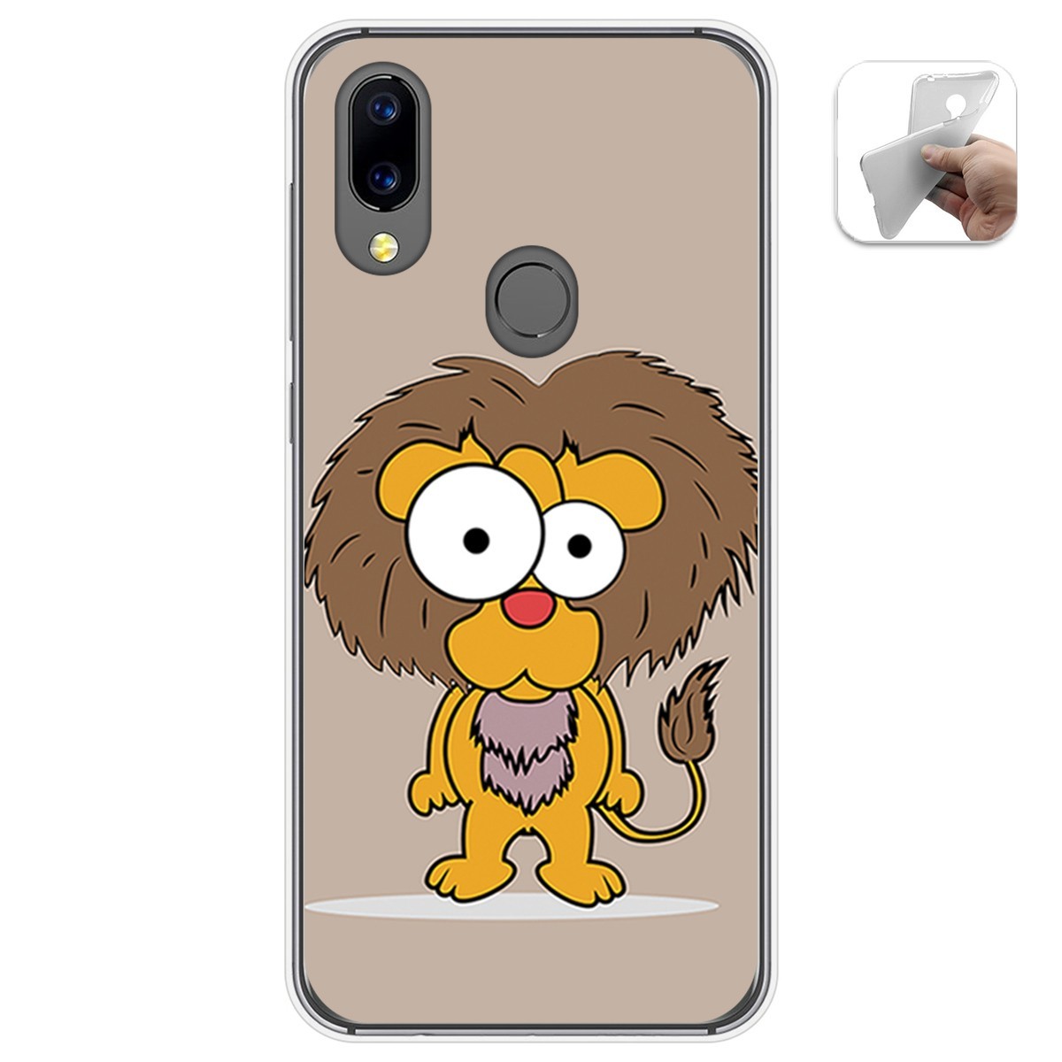 Funda Gel Tpu para Umidigi A3X diseño Leon Dibujos