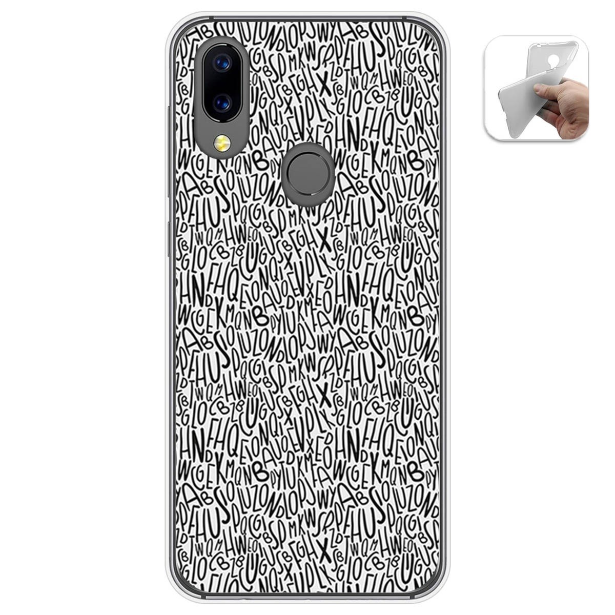 Funda Gel Tpu para Umidigi A3X diseño Letras Dibujos