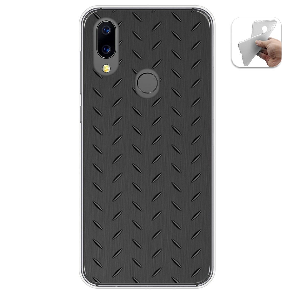 Funda Gel Tpu para Umidigi A3X diseño Metal Dibujos