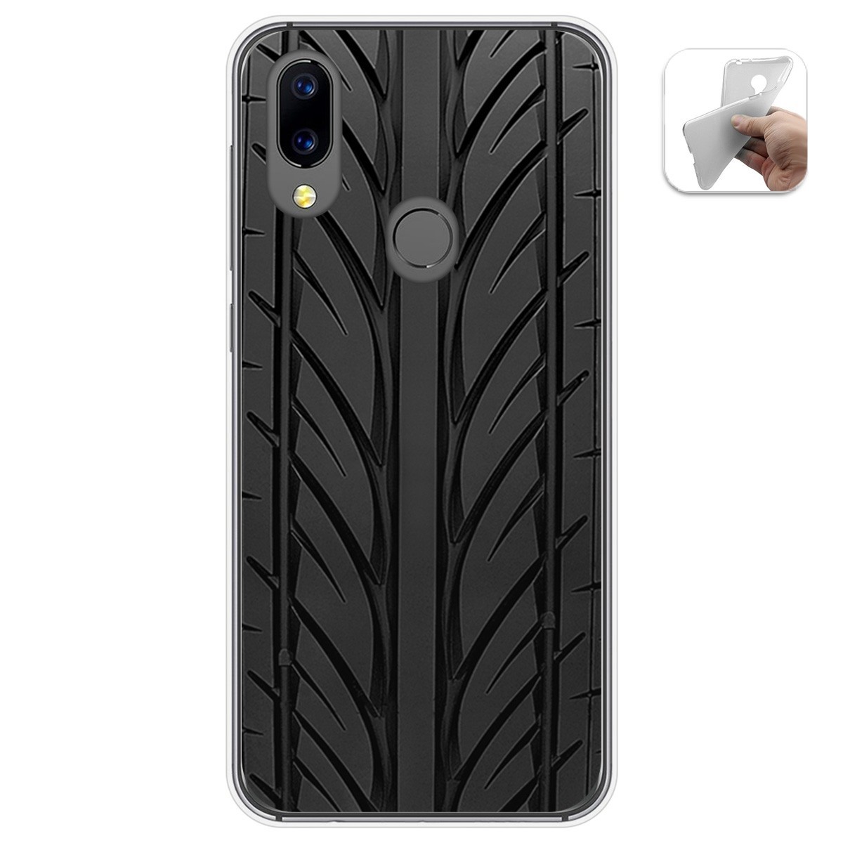 Funda Gel Tpu para Umidigi A3X diseño Neumatico Dibujos