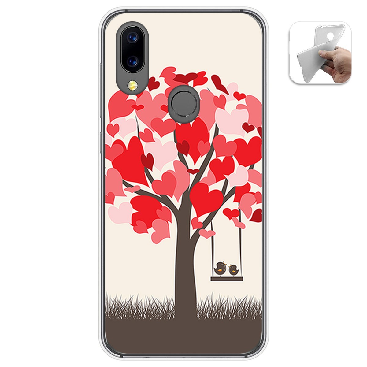 Funda Gel Tpu para Umidigi A3X diseño Pajaritos Dibujos