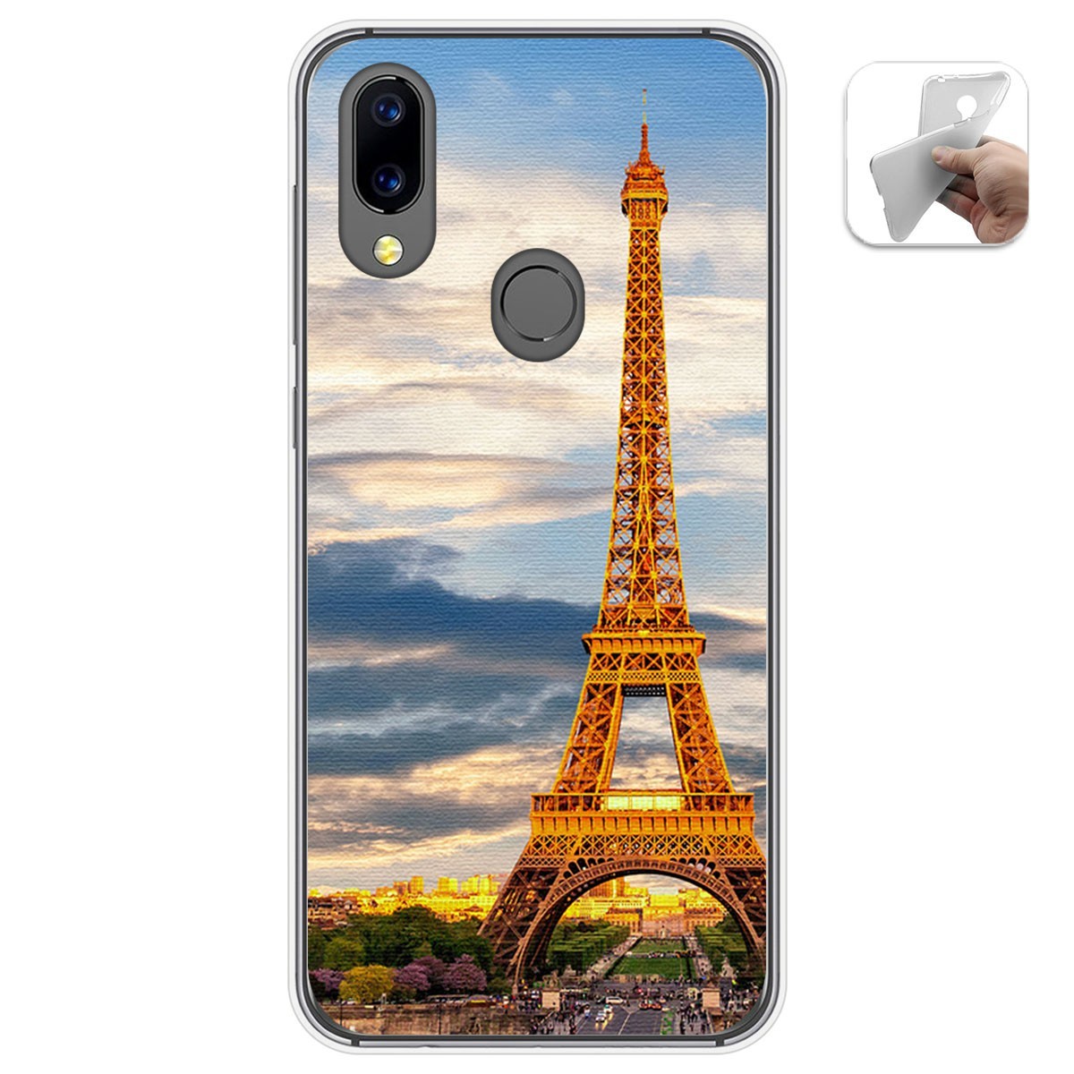Funda Gel Tpu para Umidigi A3X diseño Paris Dibujos
