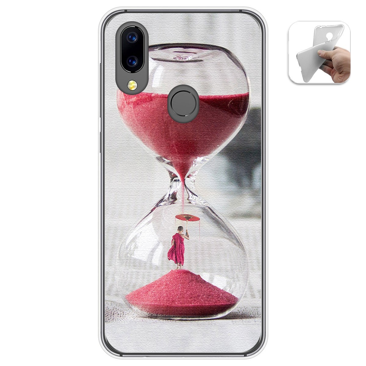 Funda Gel Tpu para Umidigi A3X diseño Reloj Dibujos