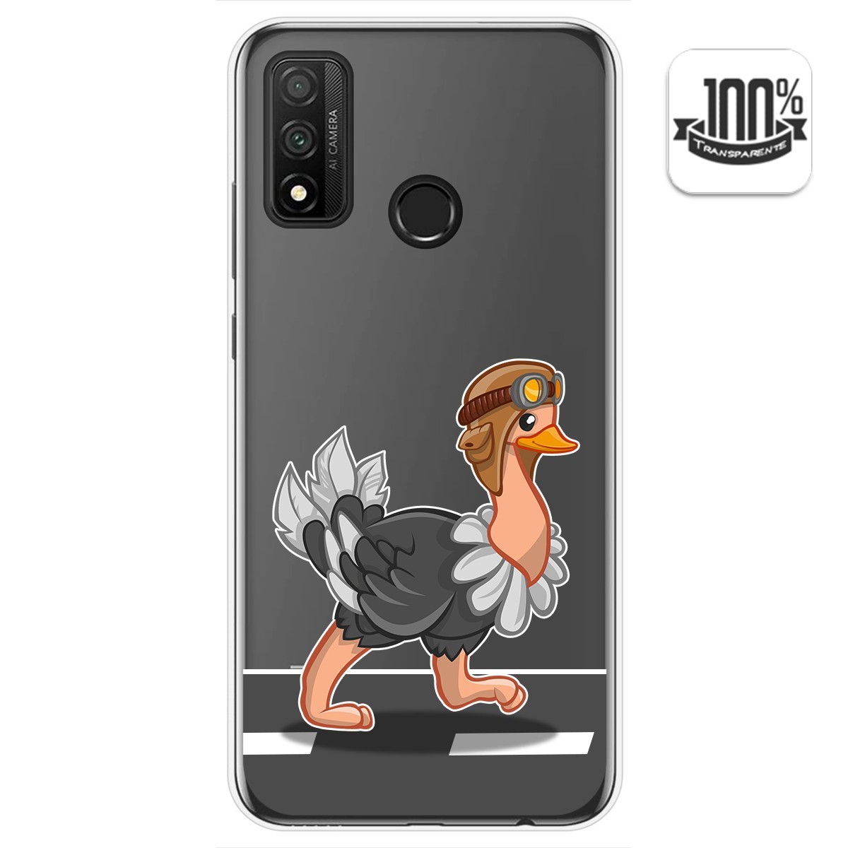 Funda Gel Transparente para Huawei P Smart 2020 diseño Avestruz Dibujos