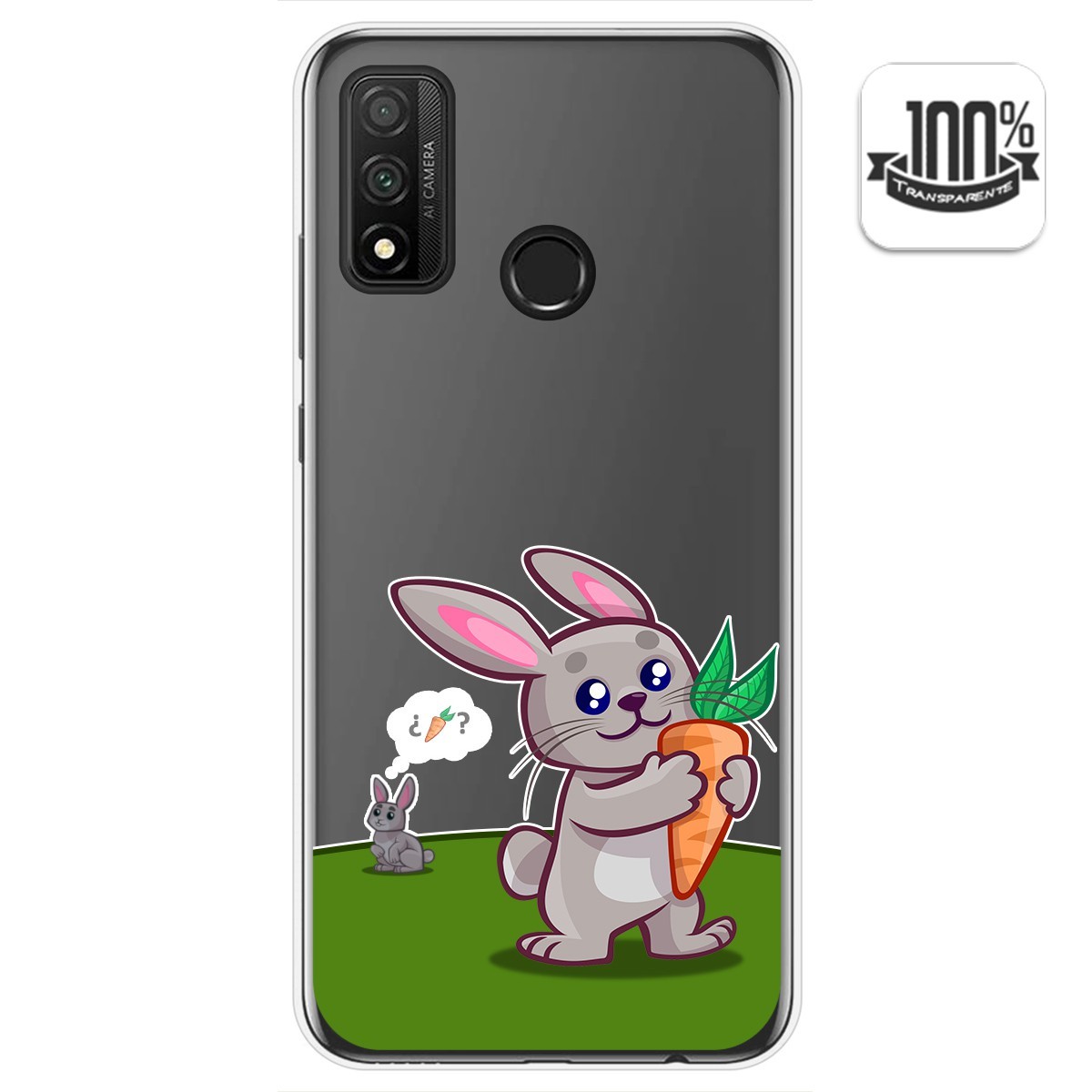 Funda Gel Transparente para Huawei P Smart 2020 diseño Conejo Dibujos