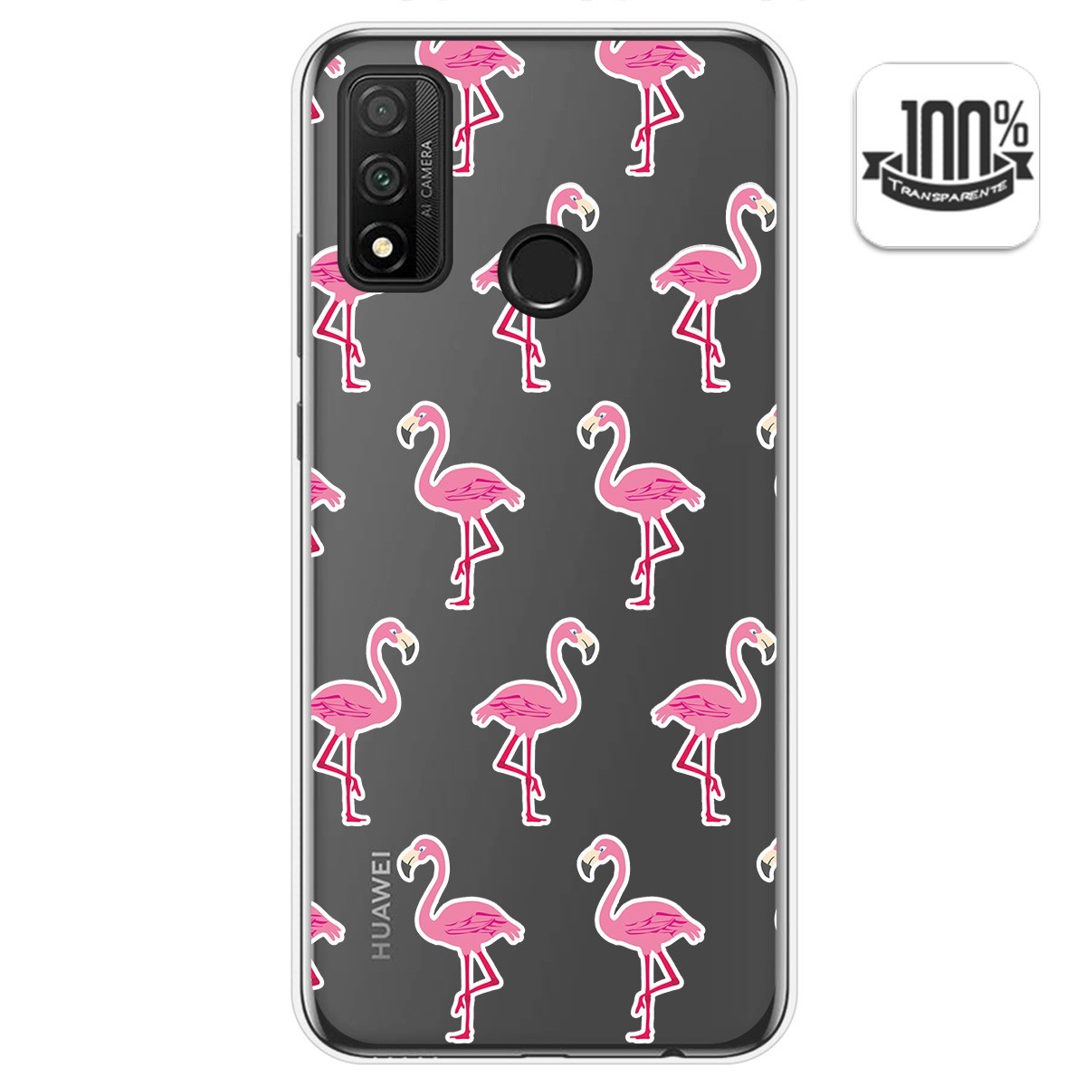 Funda Gel Transparente para Huawei P Smart 2020 diseño Flamenco Dibujos