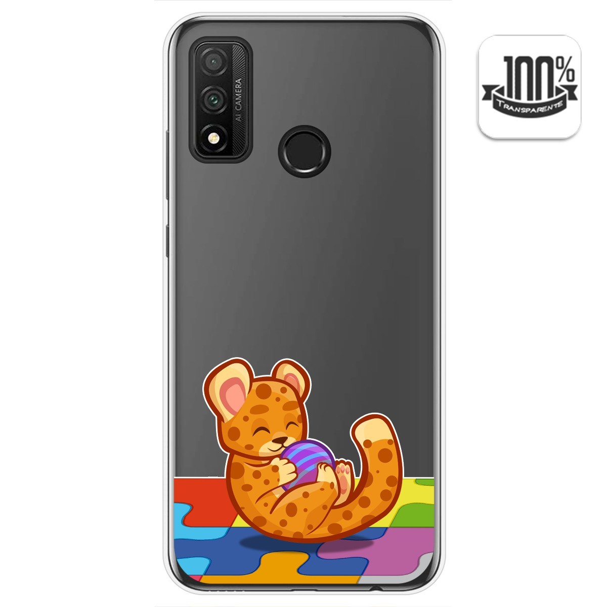 Funda Gel Transparente para Huawei P Smart 2020 diseño Leopardo Dibujos