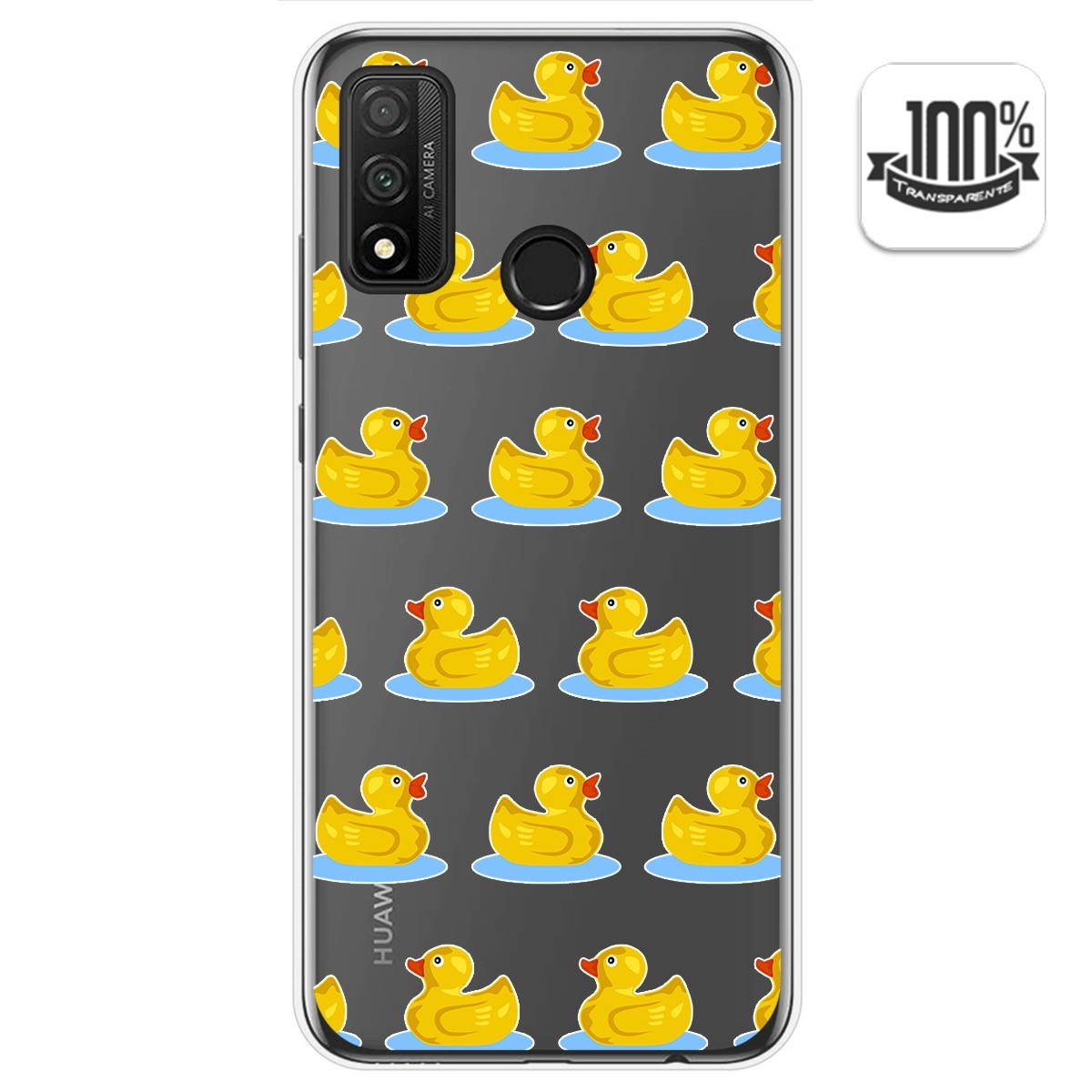 Funda Gel Transparente para Huawei P Smart 2020 diseño Pato Dibujos