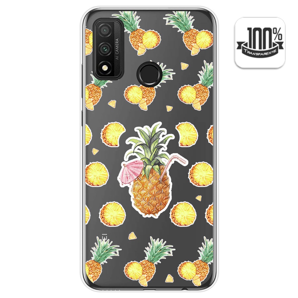 Funda Gel Transparente para Huawei P Smart 2020 diseño Piña Dibujos