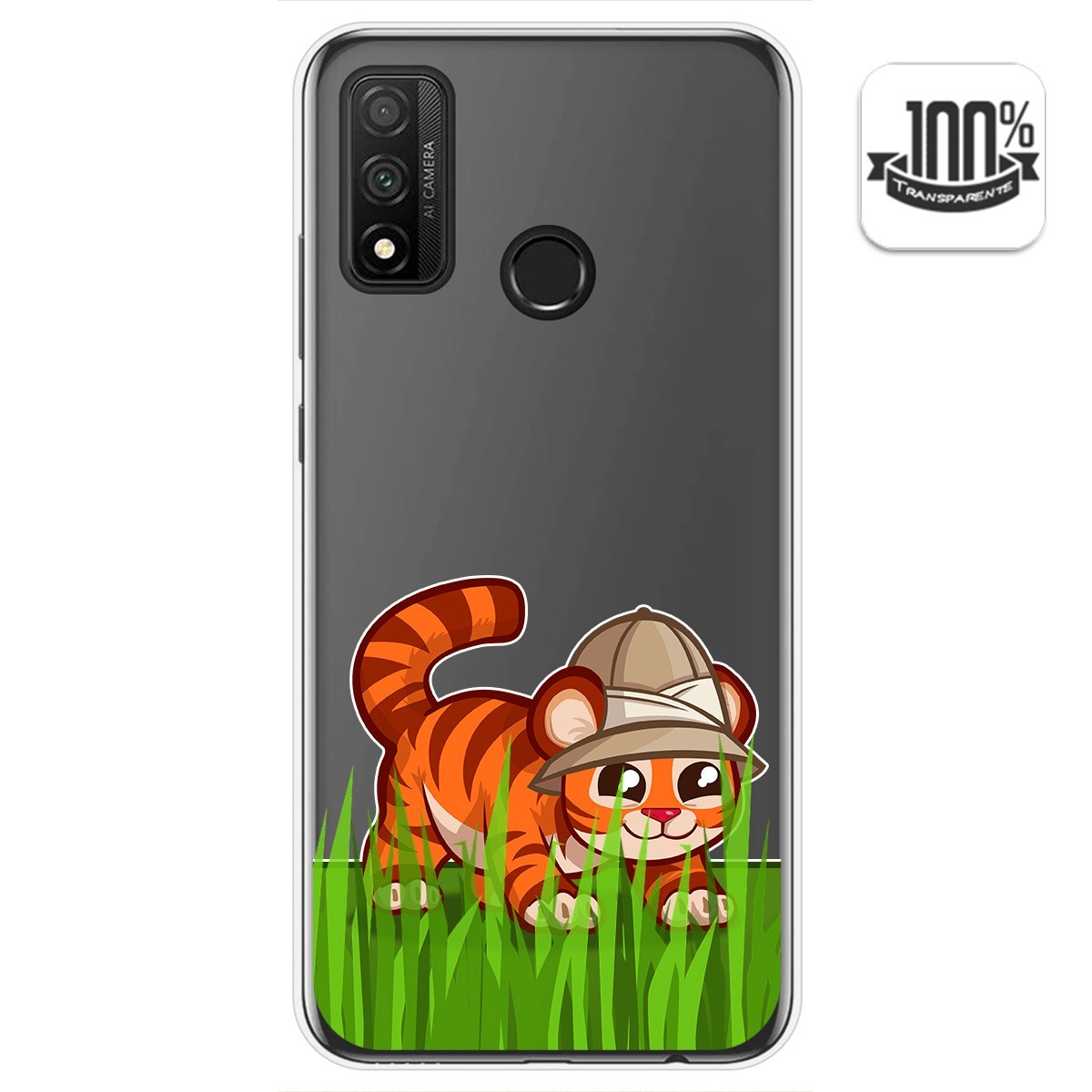 Funda Gel Transparente para Huawei P Smart 2020 diseño Tigre Dibujos
