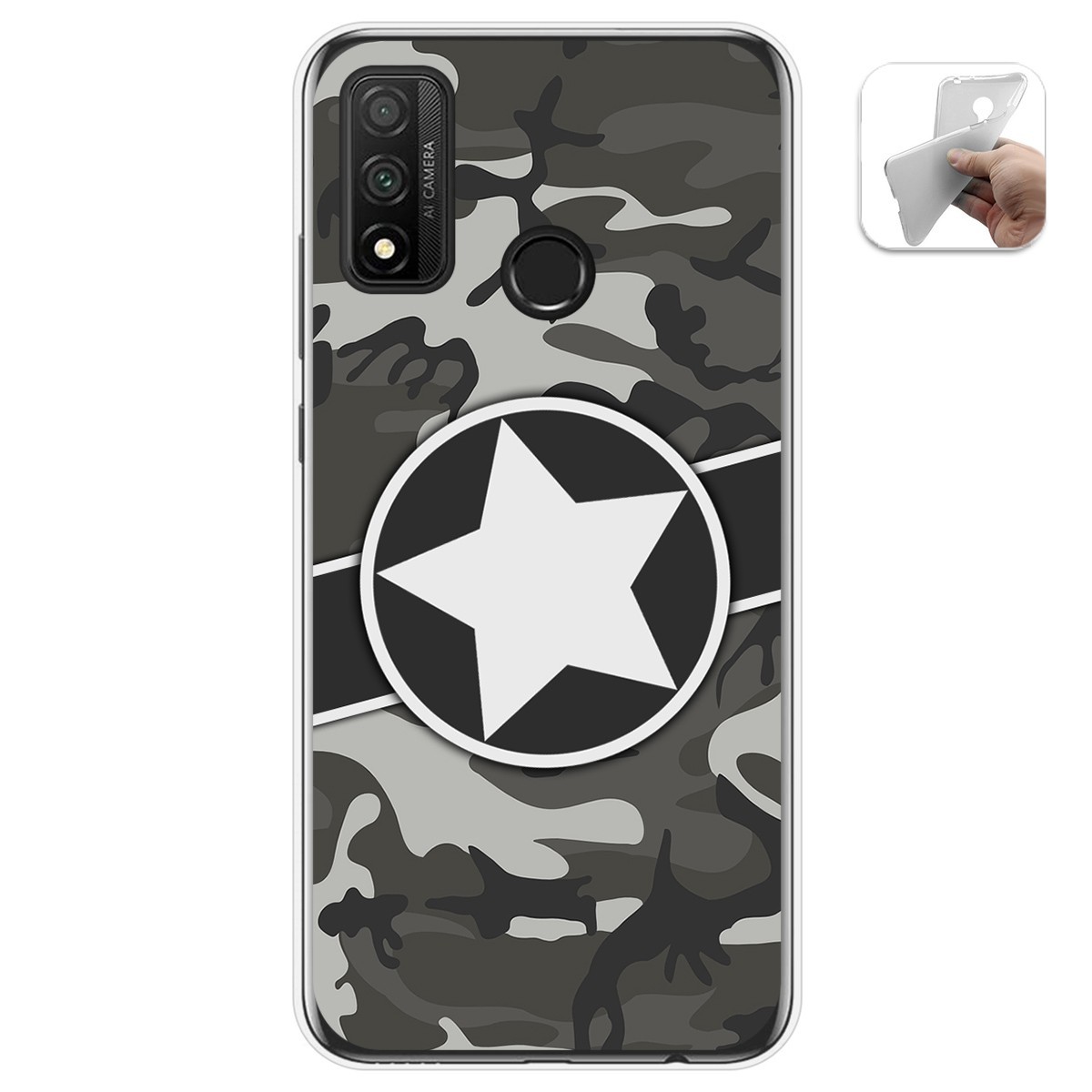 Funda Gel Tpu para Huawei P Smart 2020 diseño Camuflaje 02 Dibujos