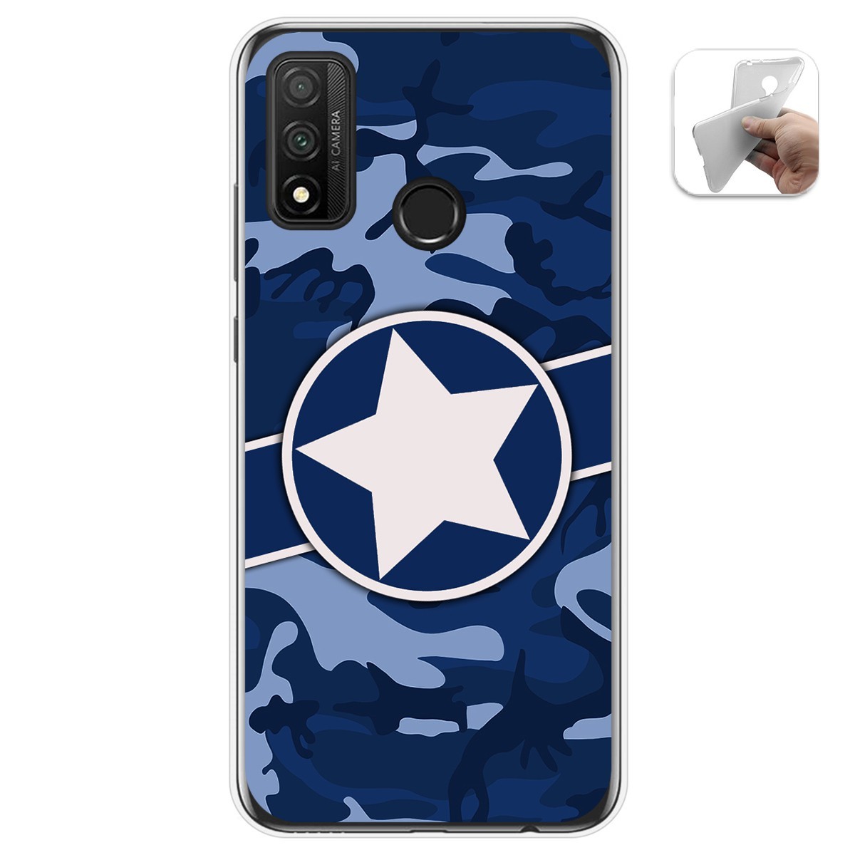 Funda Gel Tpu para Huawei P Smart 2020 diseño Camuflaje 03 Dibujos