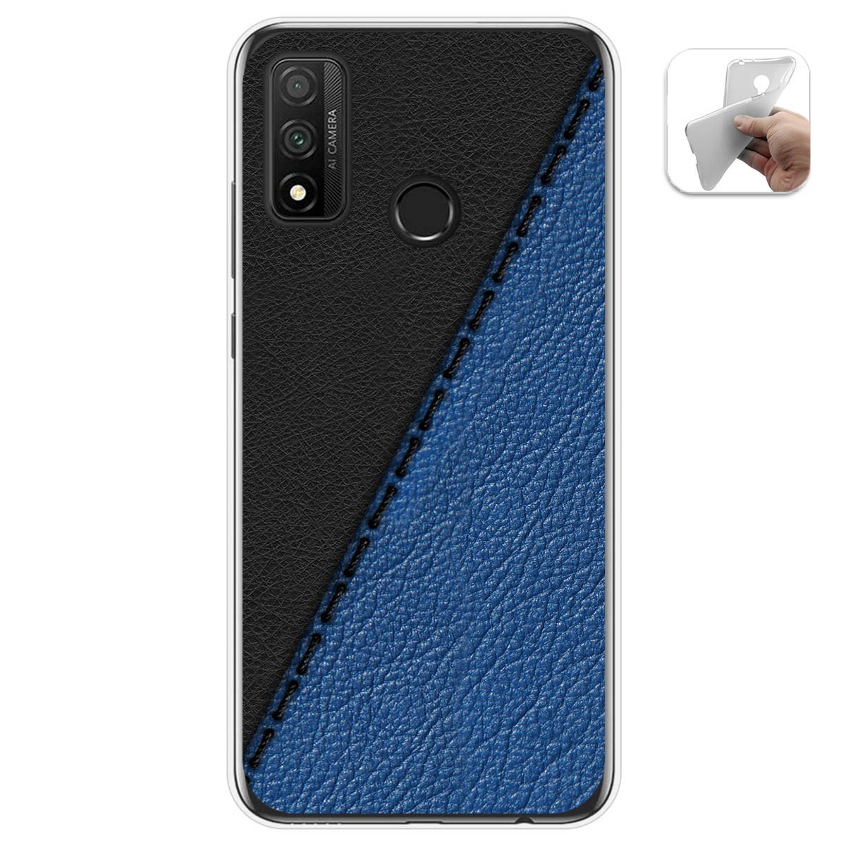 Funda Gel Tpu para Huawei P Smart 2020 diseño Cuero 02 Dibujos