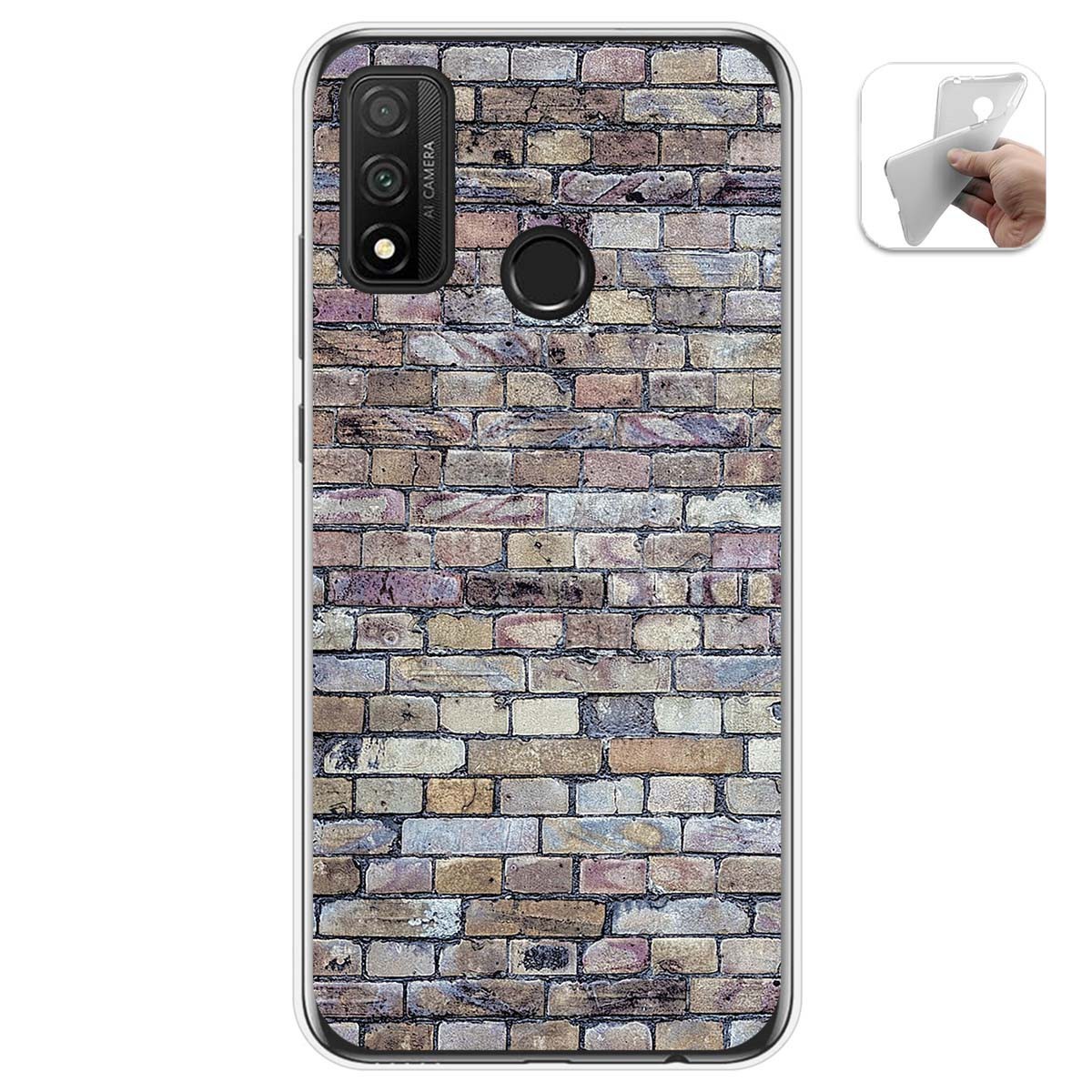 Funda Gel Tpu para Huawei P Smart 2020 diseño Ladrillo 02 Dibujos