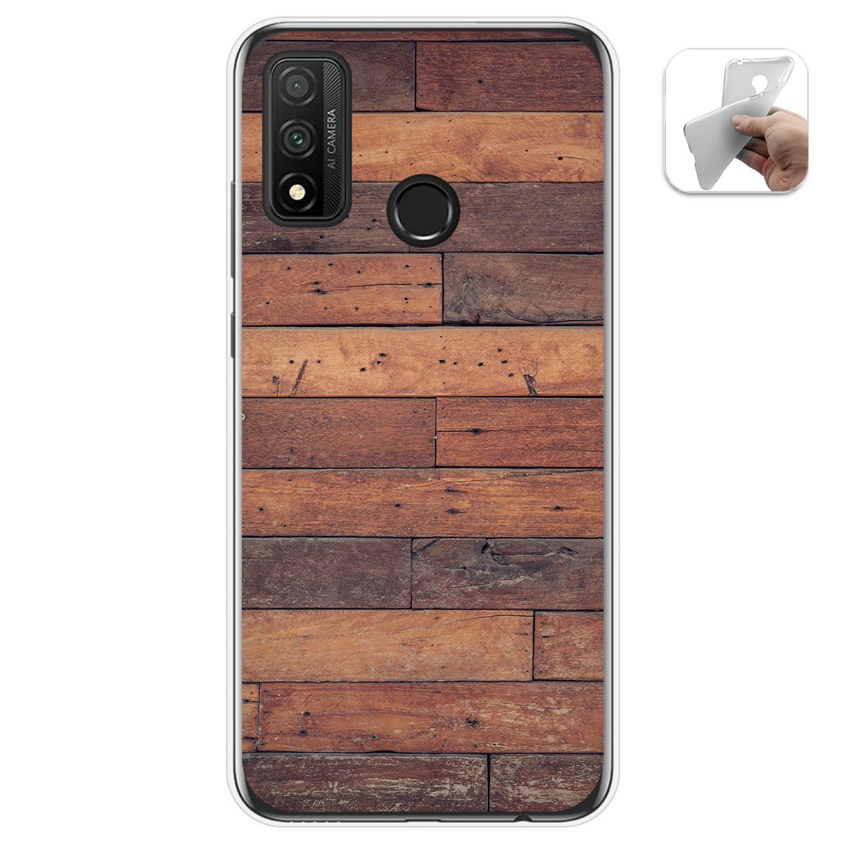 Funda Gel Tpu para Huawei P Smart 2020 diseño Madera 03 Dibujos