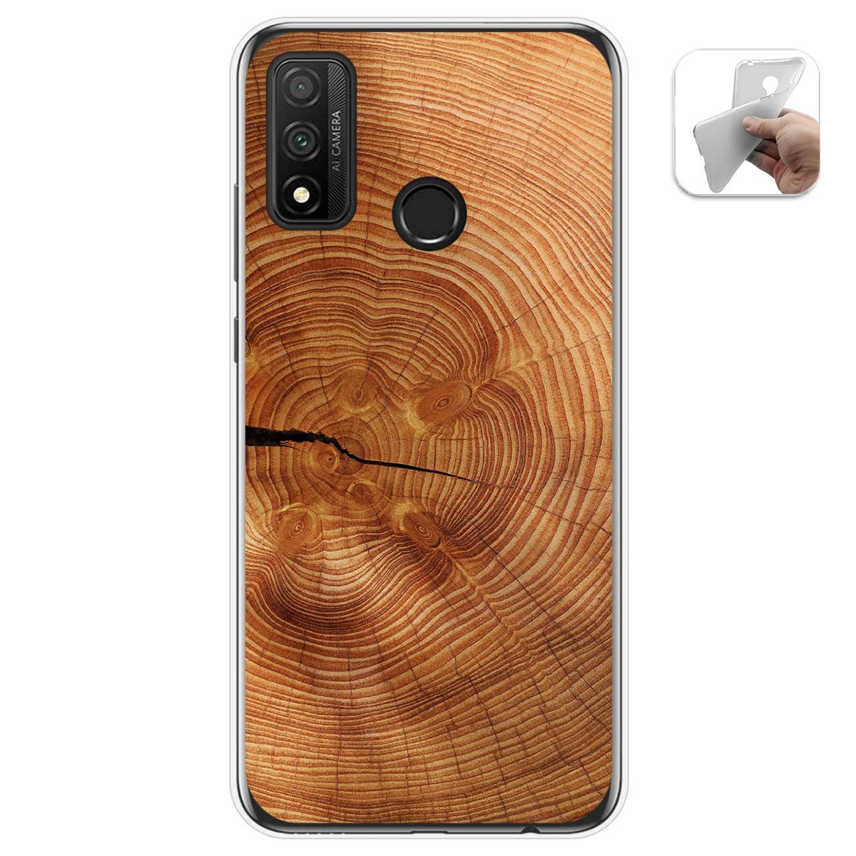 Funda Gel Tpu para Huawei P Smart 2020 diseño Madera 04 Dibujos
