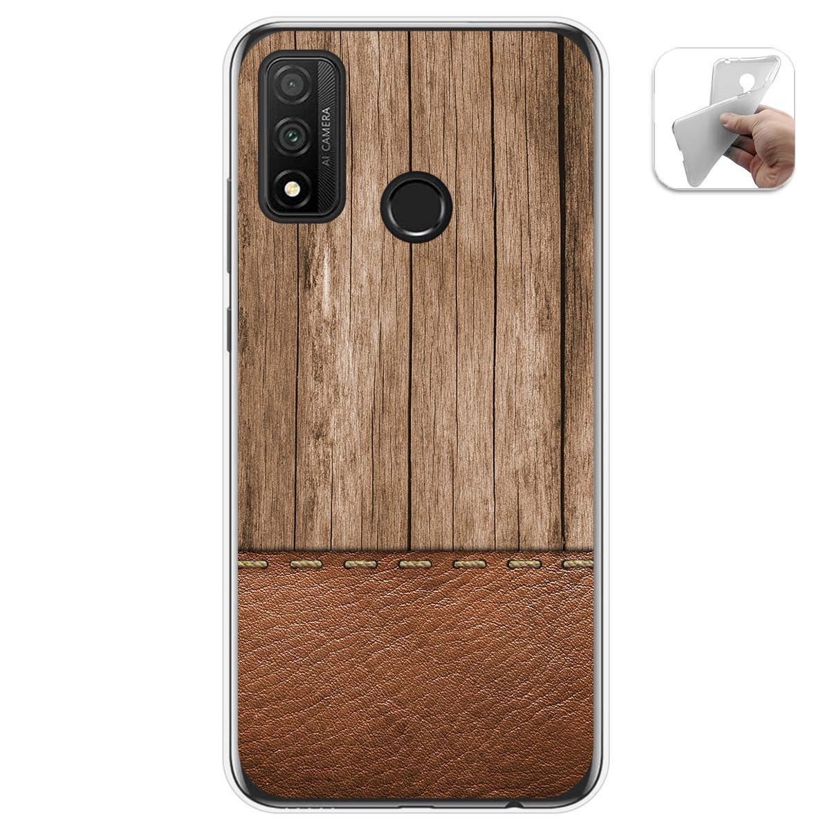 Funda Gel Tpu para Huawei P Smart 2020 diseño Madera 09 Dibujos