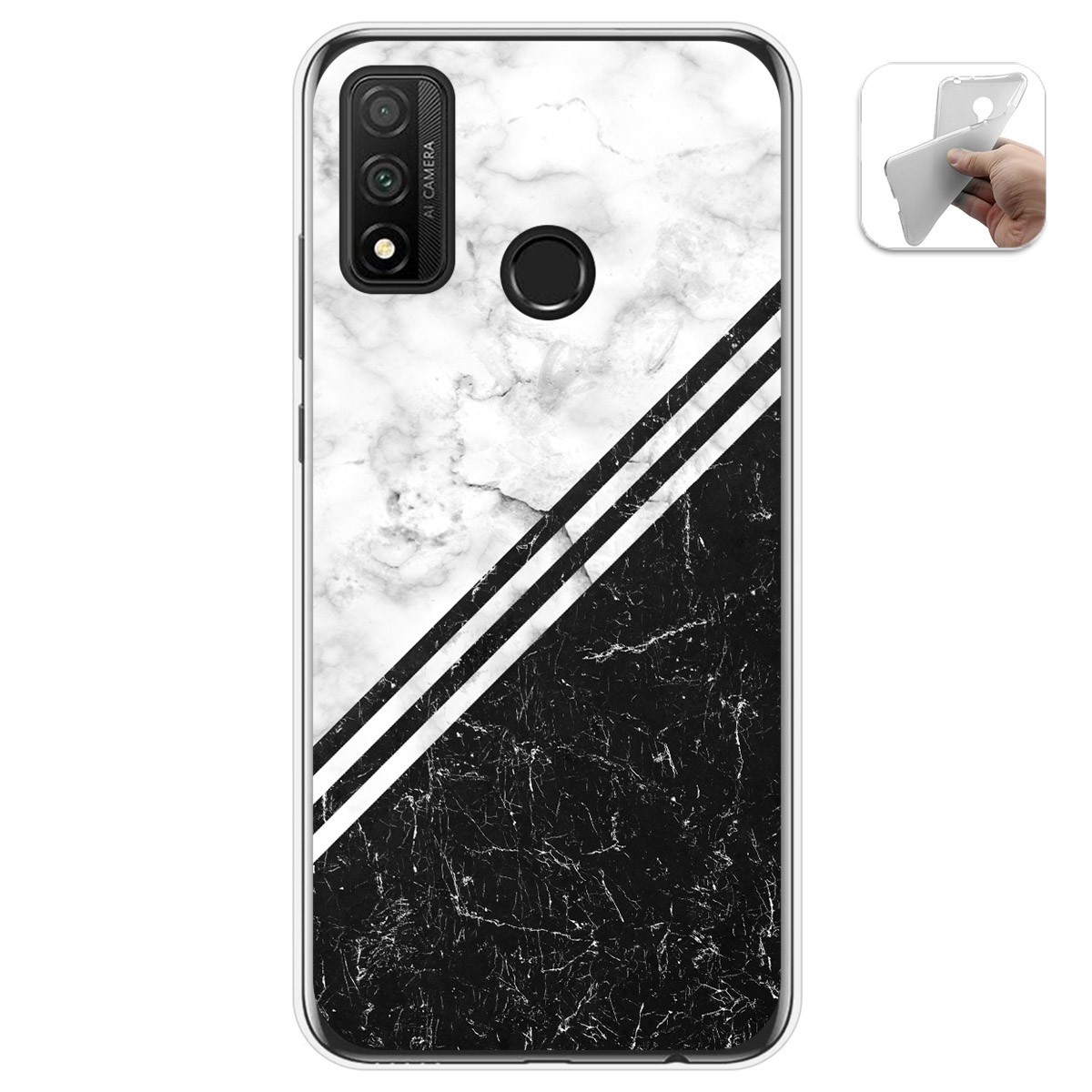 Funda Gel Tpu para Huawei P Smart 2020 diseño Mármol 01 Dibujos