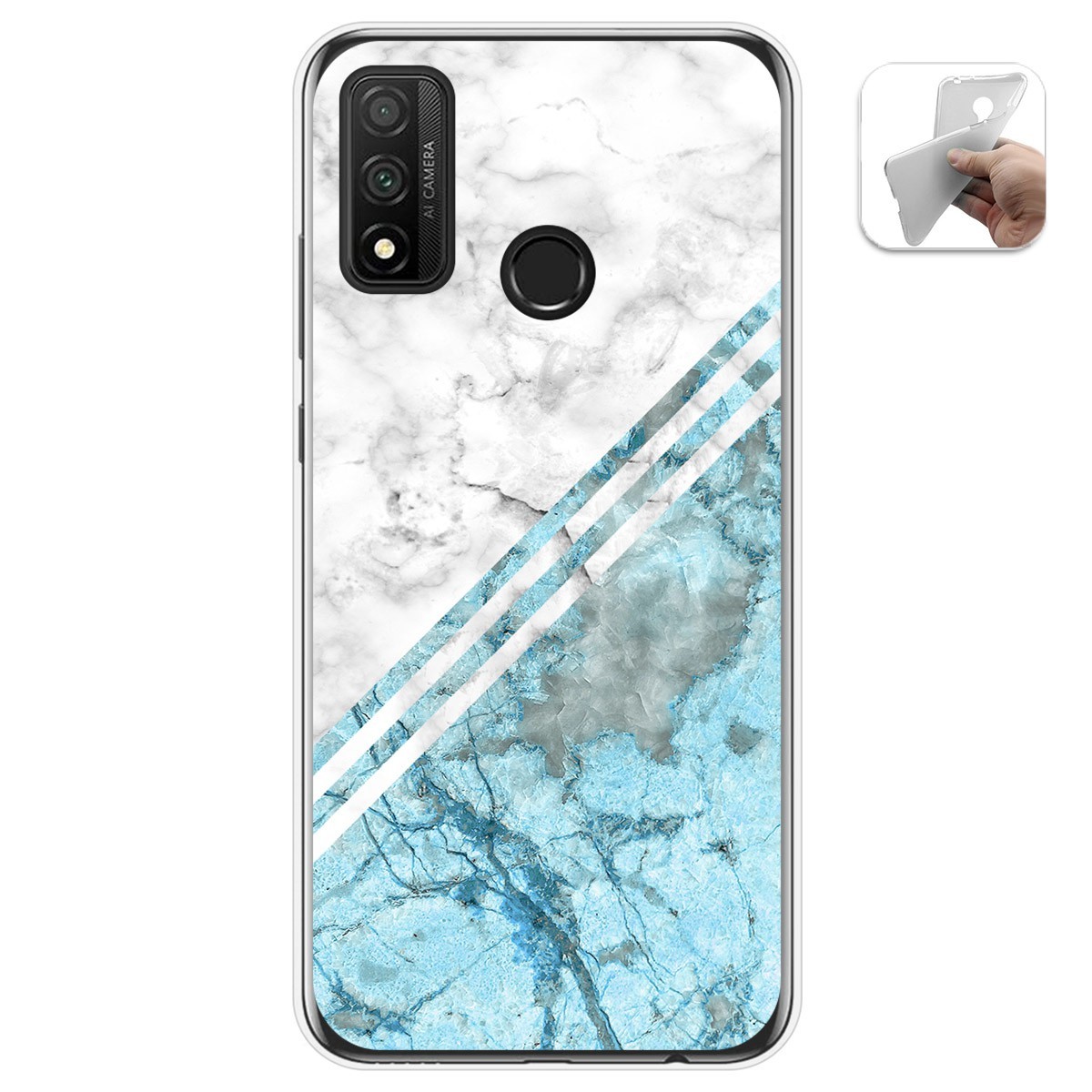 Funda Gel Tpu para Huawei P Smart 2020 diseño Mármol 02 Dibujos