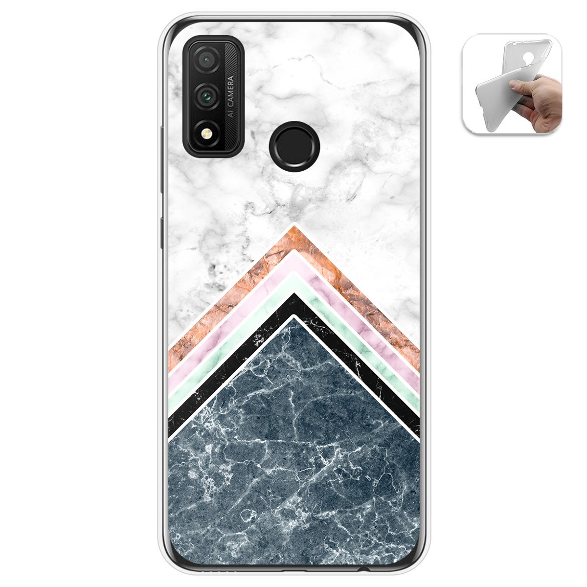 Funda Gel Tpu para Huawei P Smart 2020 diseño Mármol 05 Dibujos