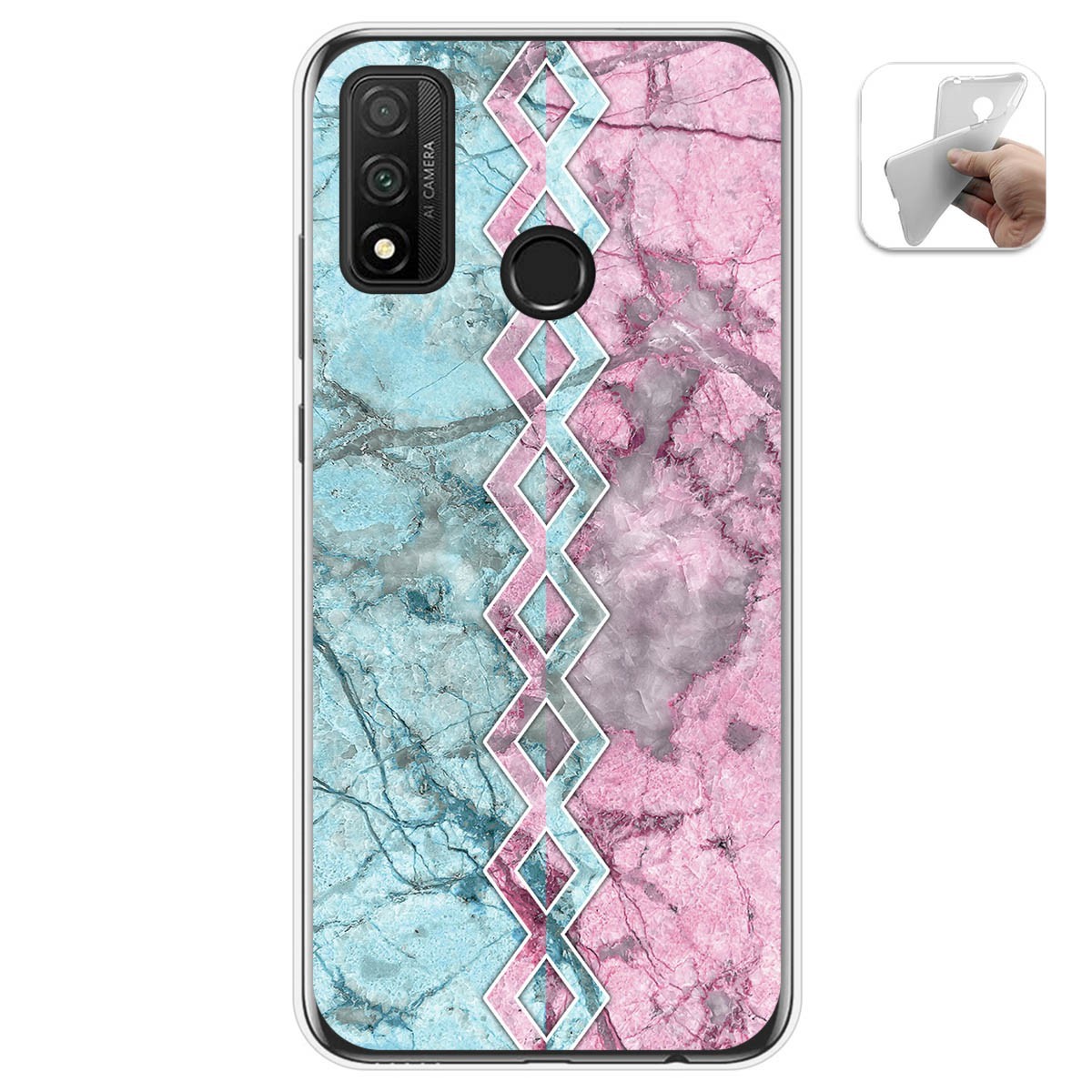 Funda Gel Tpu para Huawei P Smart 2020 diseño Mármol 08 Dibujos