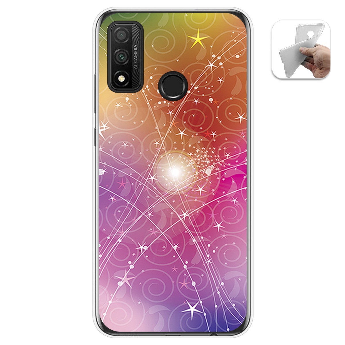 Funda Gel Tpu para Huawei P Smart 2020 diseño Abstracto Dibujos