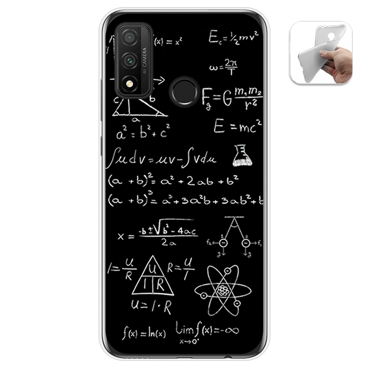 Funda Gel Tpu para Huawei P Smart 2020 diseño Formulas Dibujos