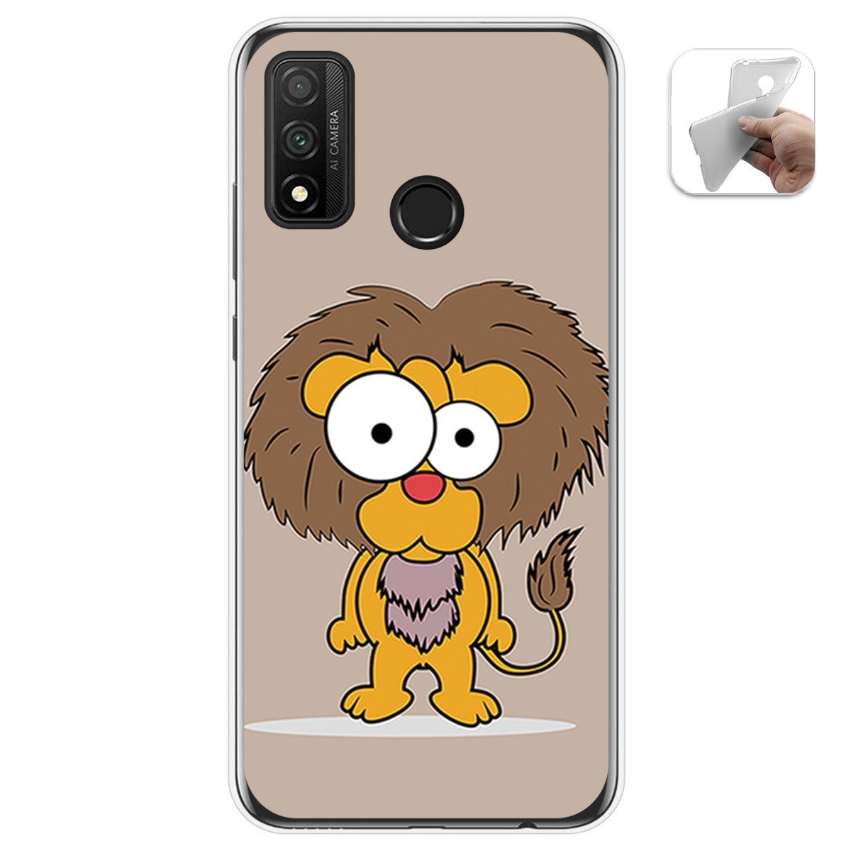 Funda Gel Tpu para Huawei P Smart 2020 diseño Leon Dibujos