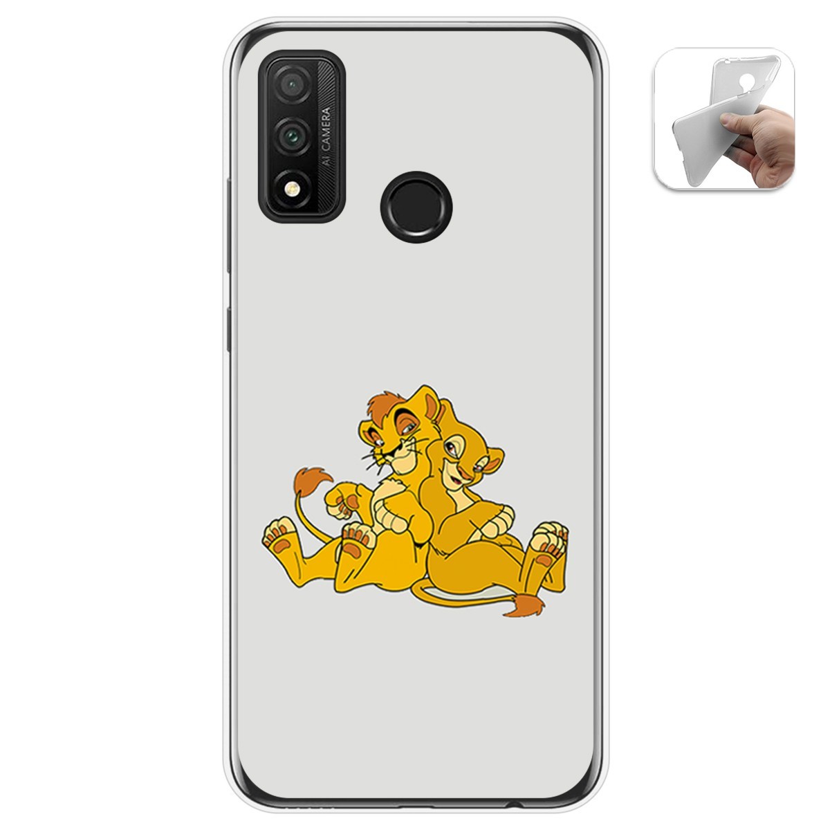 Funda Gel Tpu para Huawei P Smart 2020 diseño Leones Dibujos