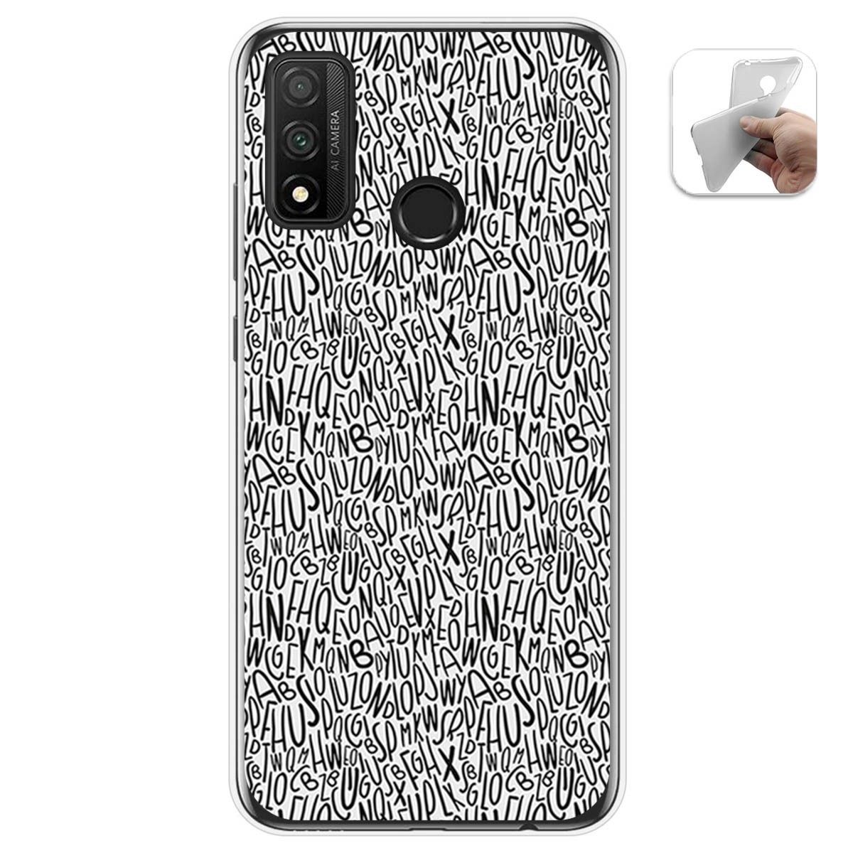 Funda Gel Tpu para Huawei P Smart 2020 diseño Letras Dibujos