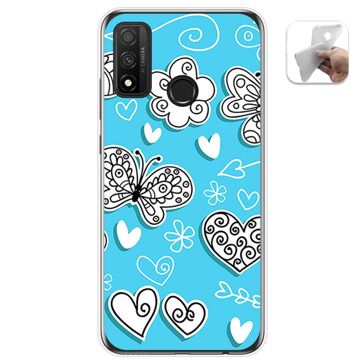 Funda Gel Tpu para Huawei P Smart 2020 diseño Mariposas Dibujos