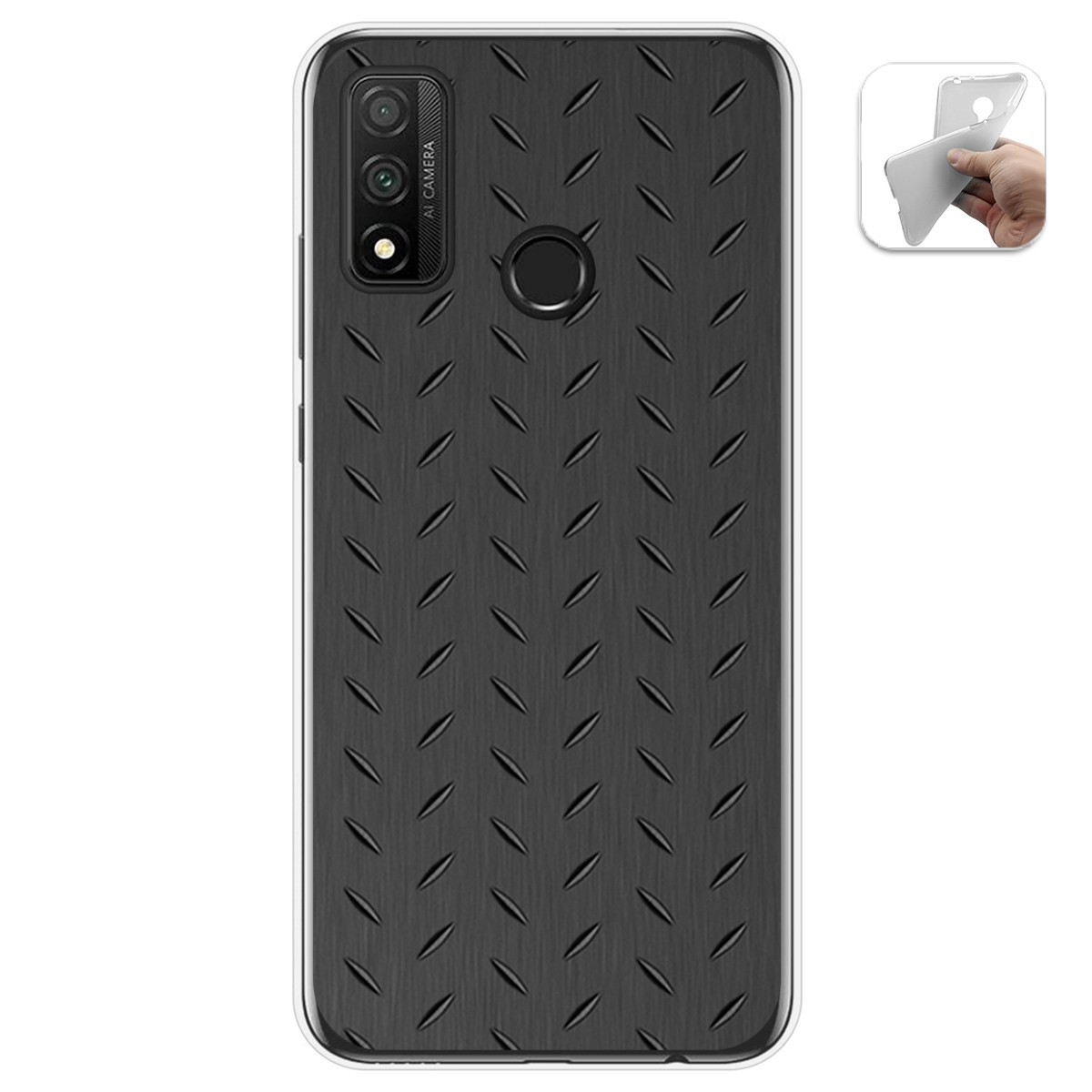 Funda Gel Tpu para Huawei P Smart 2020 diseño Metal Dibujos