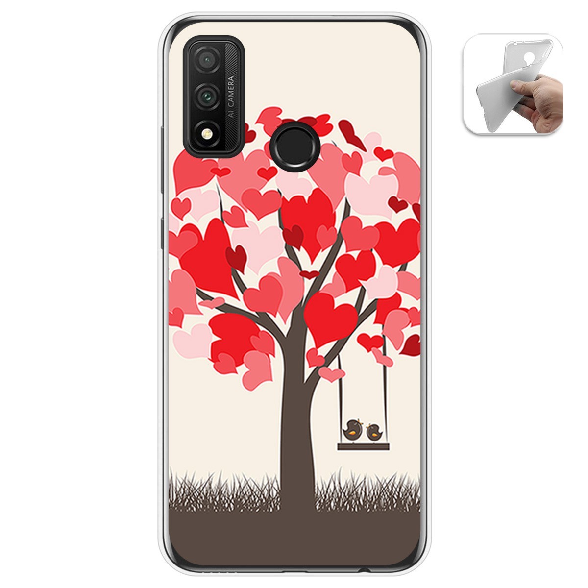 Funda Gel Tpu para Huawei P Smart 2020 diseño Pajaritos Dibujos