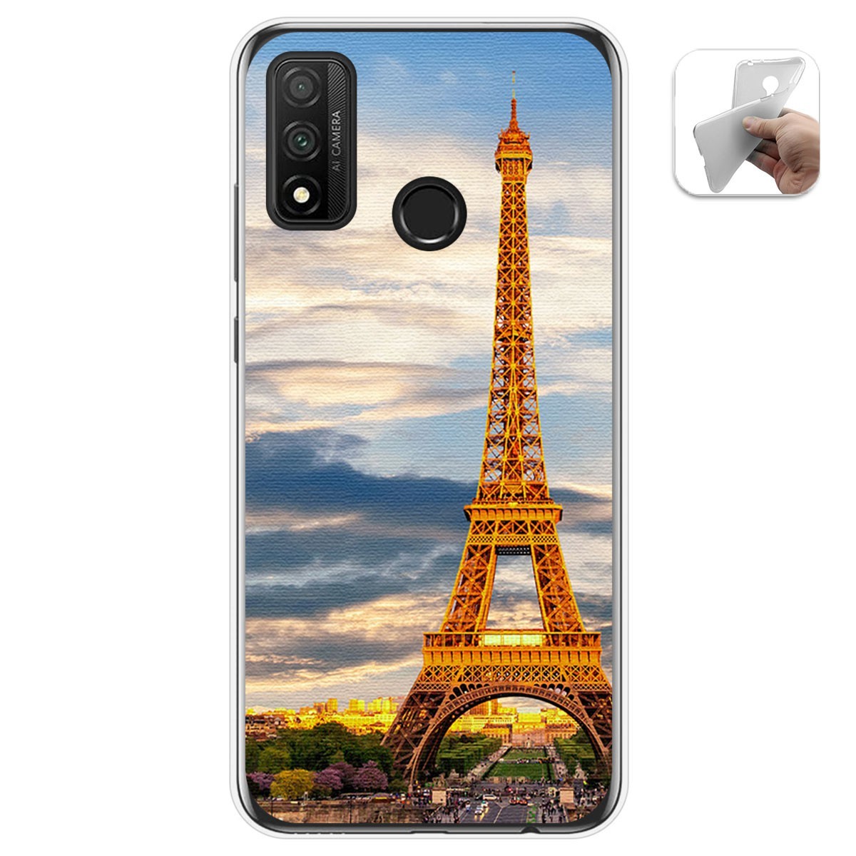 Funda Gel Tpu para Huawei P Smart 2020 diseño Paris Dibujos